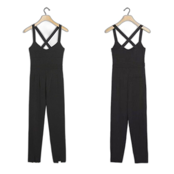 Maeve Anthropologie Alison Jumpsuit in Black Thick Heavy Scuba Stretchy Size XS - Picture 1 of 7